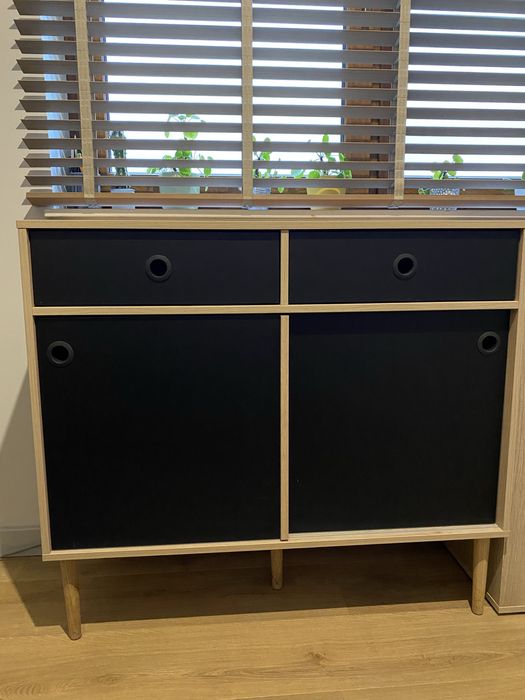 Komoda młodzieżowa Bonami jak Ikea jasny dąb + czarny