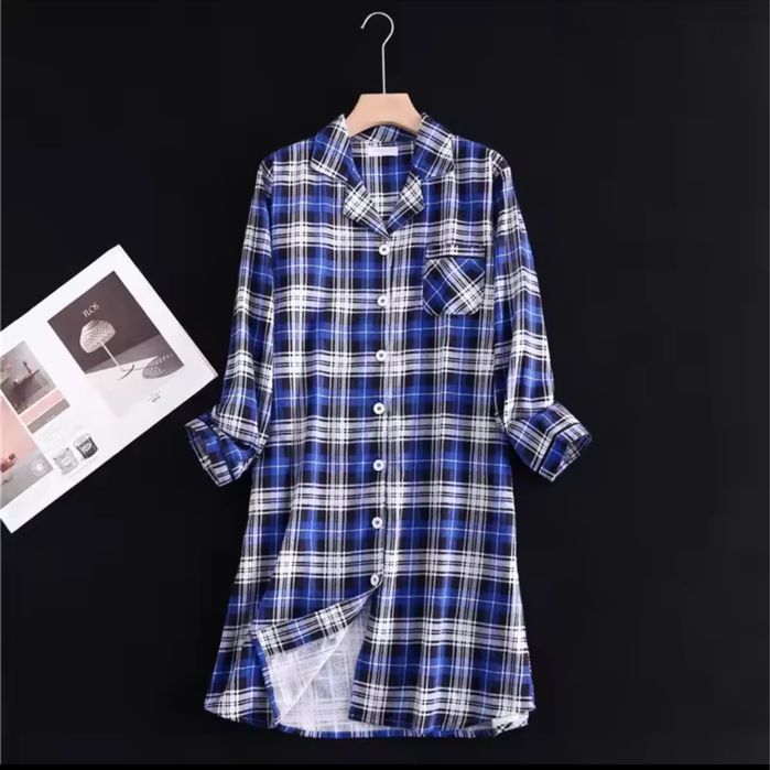 НОВА тепла нічна сорочка 100% бавовна, фланель байка піжама натуральна