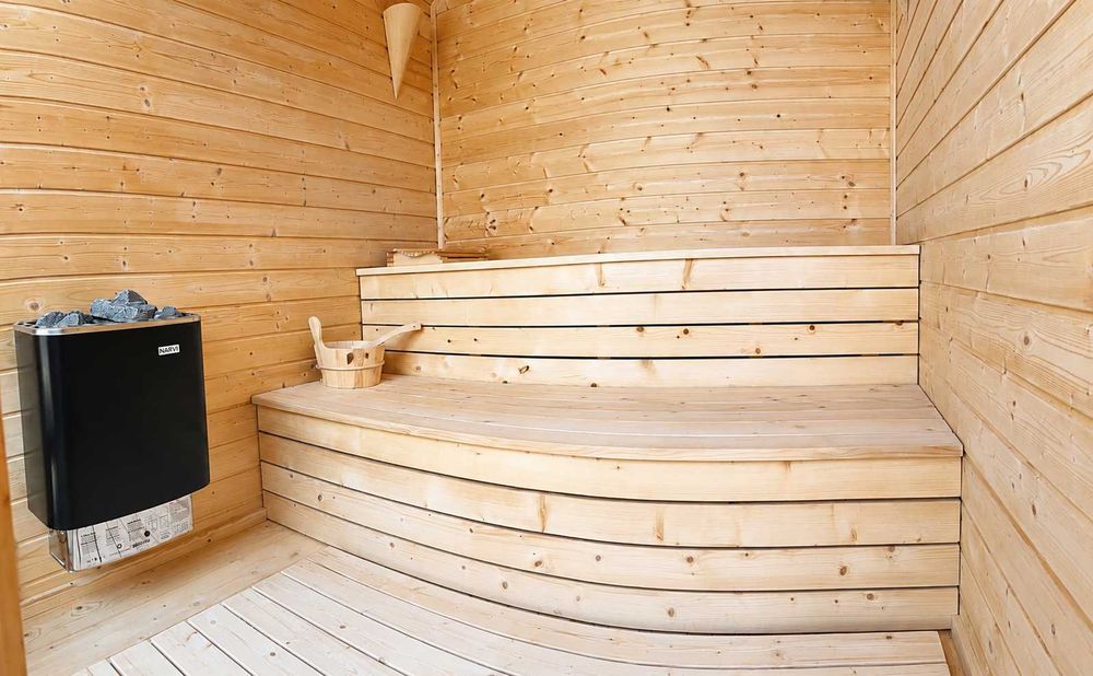 Sauna ogrodowa z piecem elektrycznym