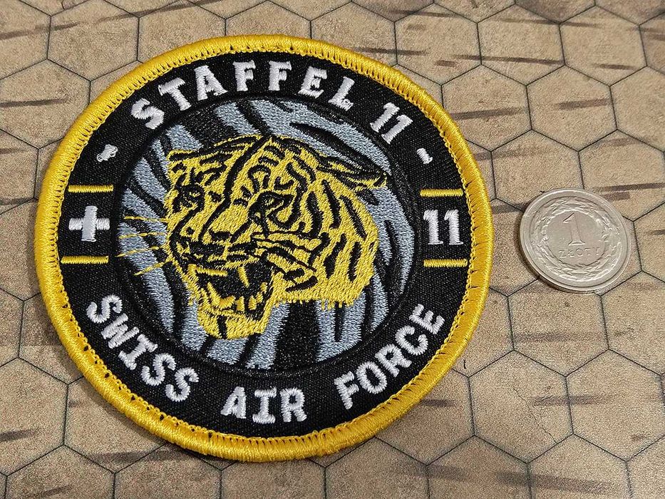 Naszywka Staffel 11 Swiss Air Force F/A-18 Hornet rzep wersja 1