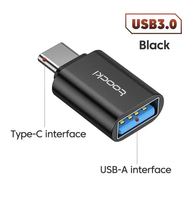 Перехідник Toocki Mini OTG Adaptor Type-C до USB-A 3.0