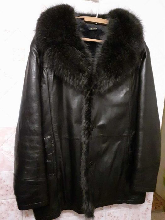 мужская кожаная куртка на меху