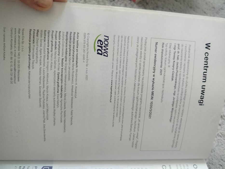 W centrum uwagi wos klasa 3 poziom rozszerzony