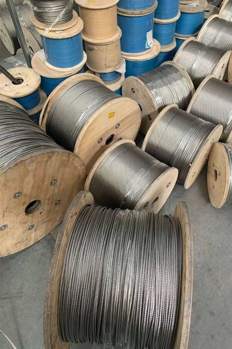 Канат стальной, трос для лебёдки, строп, чалка, трос на автокран, шакл