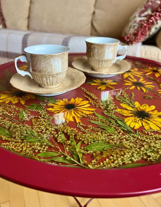 Столик кавовий, ручна робота, епоксидна смола