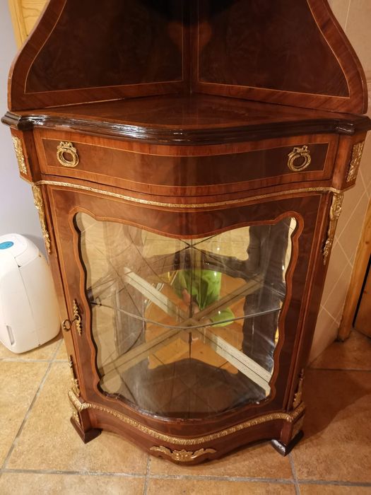 Móve vitrine l de canto Luís xv