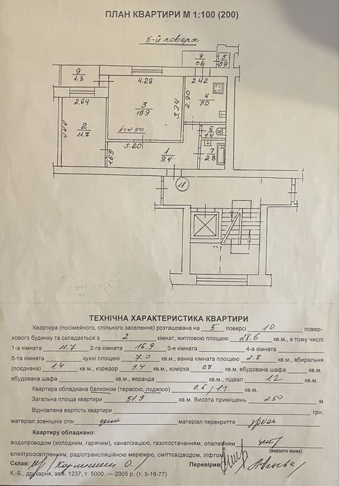 Продаж 2-ох кімнатної квартири в цегляному будинку ,Сихів!