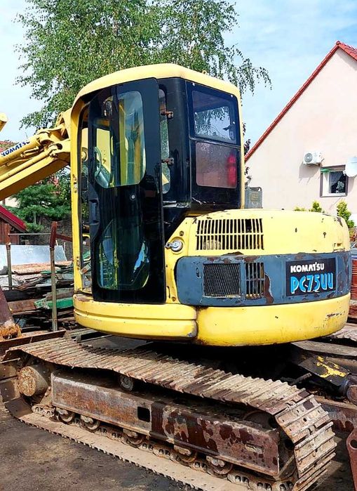 minikiparka Komatsu pc 75uu metalowe gąsienice pompa hydrauliczna