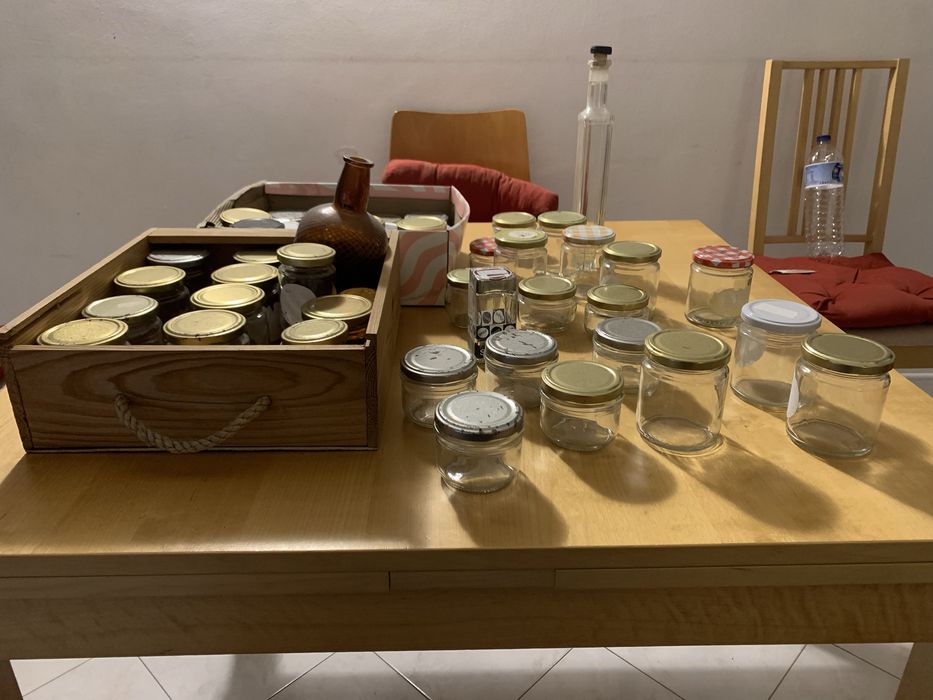 55 Frascos / Boiões de vidro novos e usados