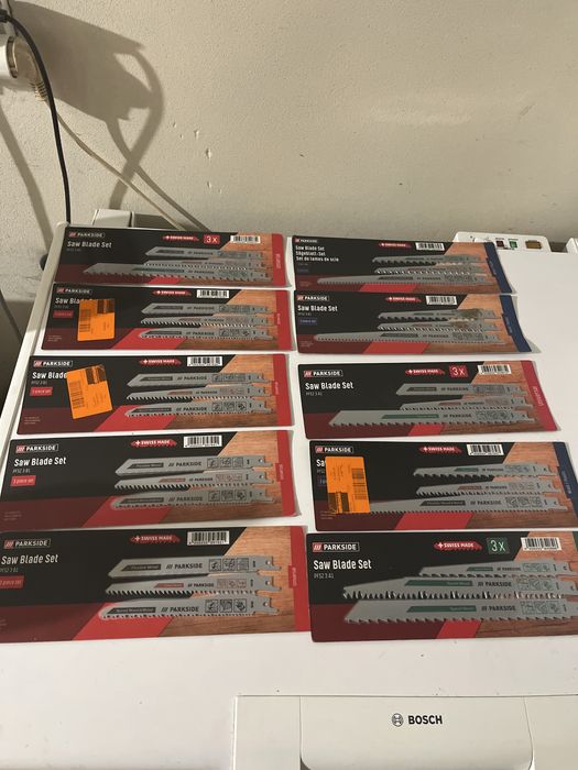 Duzy zestaw 10 blisterow Brzeszczoty Parkside