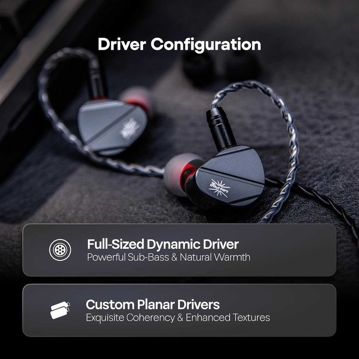 ‼️ Kiwi Ears Canta - гибридные проводные IEM наушники (1DD + 2 Planar)