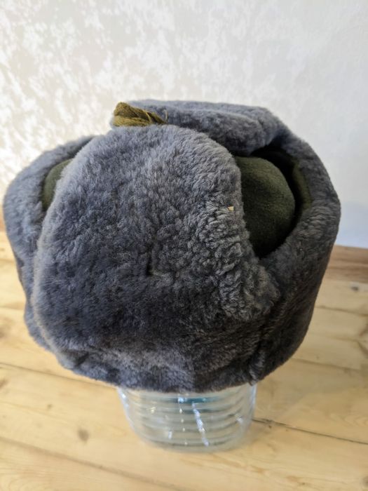 Шапка  ушанка серая