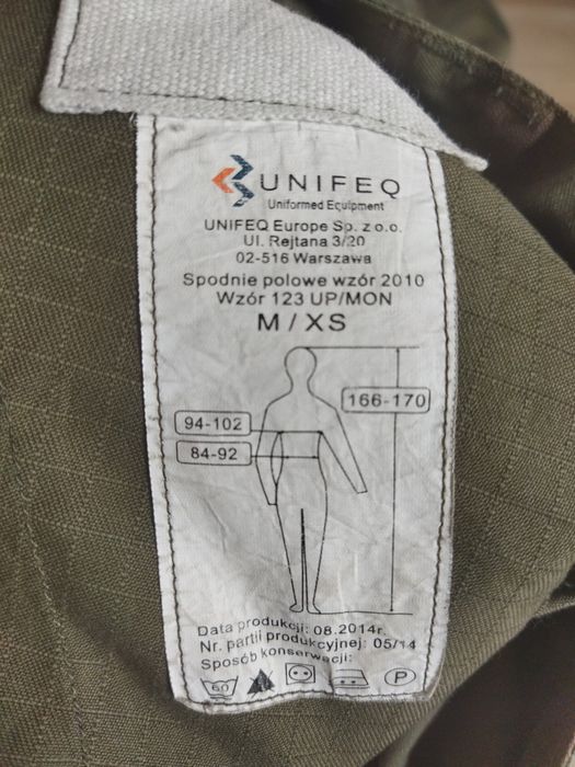 Spodnie wojskowe moro M/XS