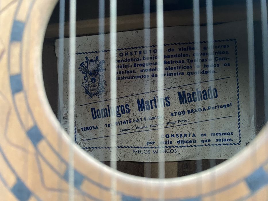 Guitarra portuguesa Domingos Martins Machado Braga