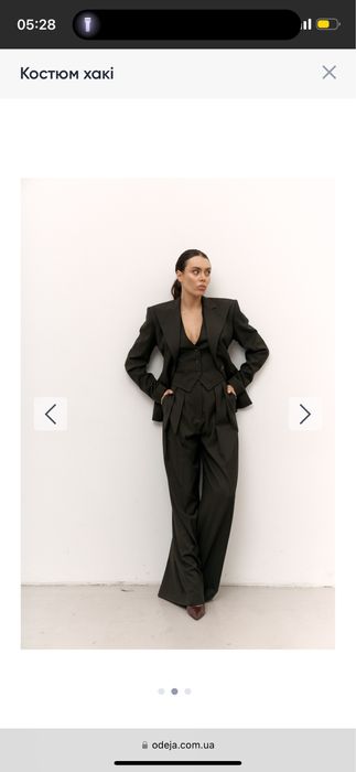 Шикарний костюм преміального бренду Odeja . Колір хакі