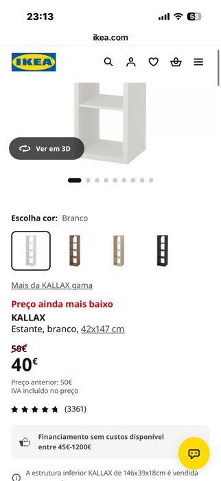 Estante do Ikea Kallax com as 4 caixas pretas!