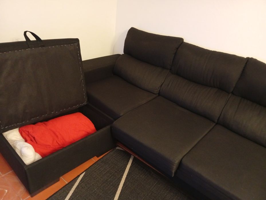 Sofá 3 lugares com chaise longue