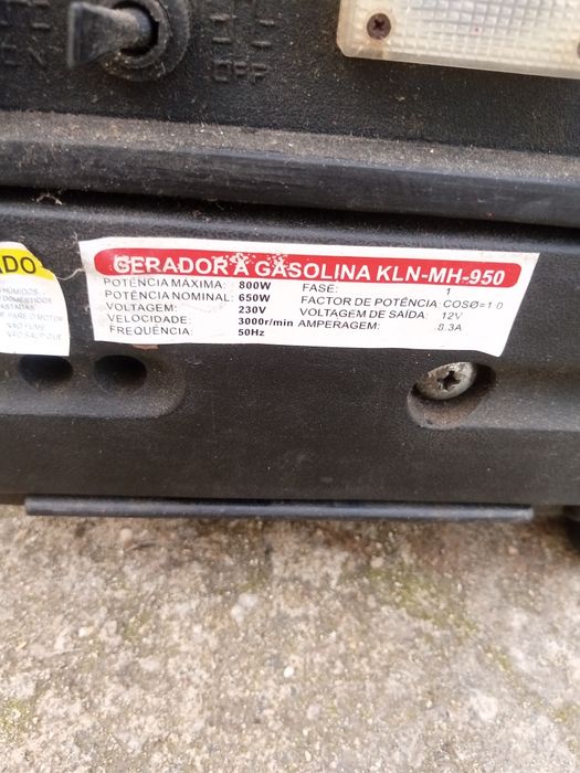 Gerador de 800w baixou para desocupar