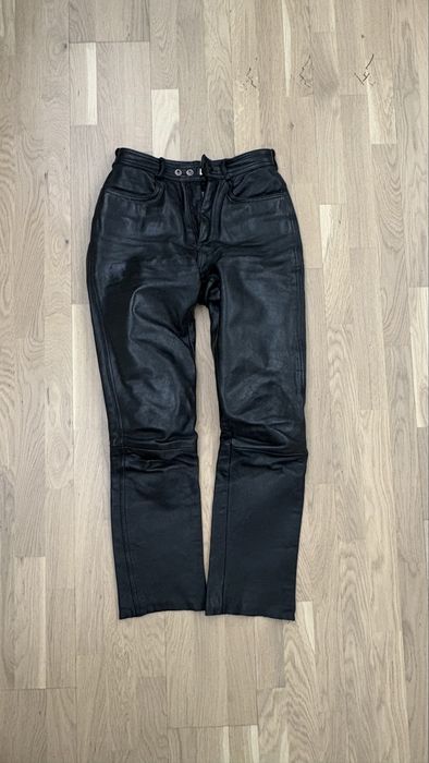 Шкіряні мотоштани s, висока посадка