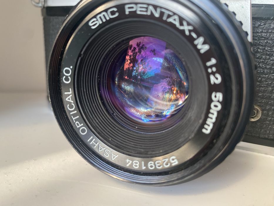 Pentax K1000 e objetiva 50mm analogica rolo