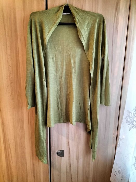 Oliwkowo-pistacjowy lekki sweter Orsay S