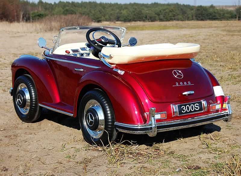 BAWIBUS.PL Auto samochód na akumulator Mercedes Benz 300S retro pojazd