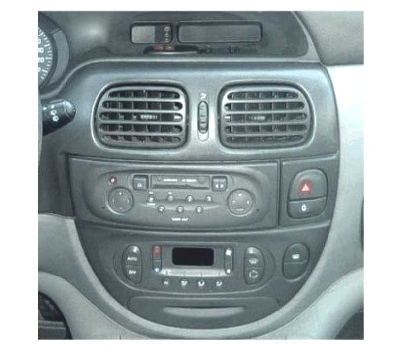 MOLDURA ADAPTADOR PRETO PARA RADIO 1-DIN PARA RENAULT MEGANE I SCENIC 96-03