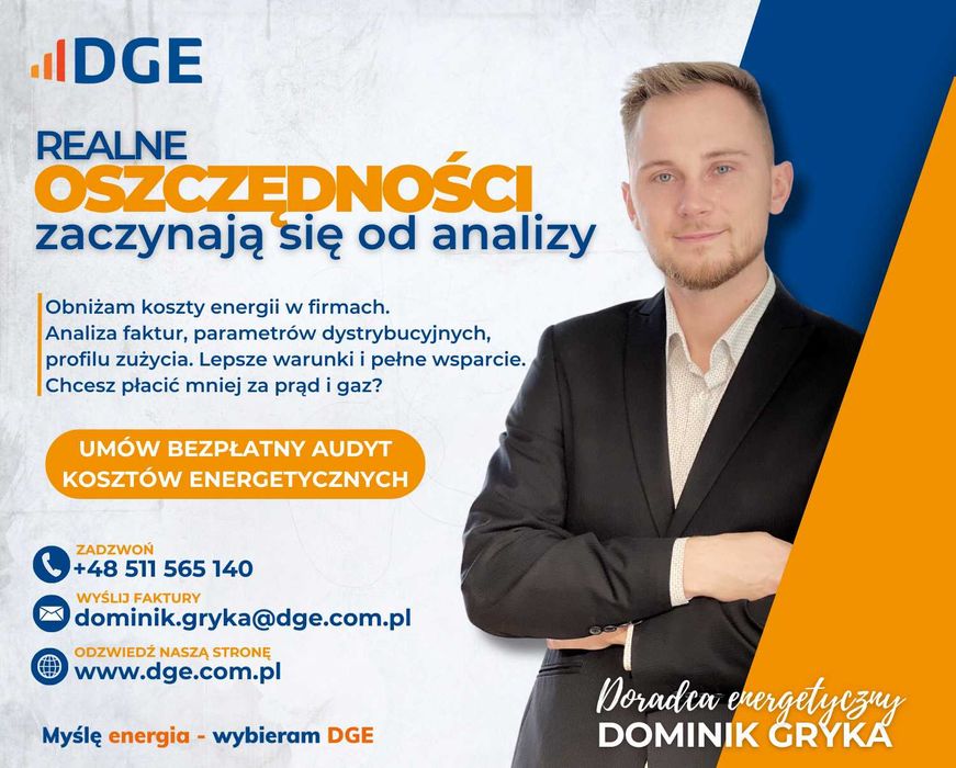 Optymalizacja kosztów energii i gazu DLA FIRM- audyt + darmowa analiza