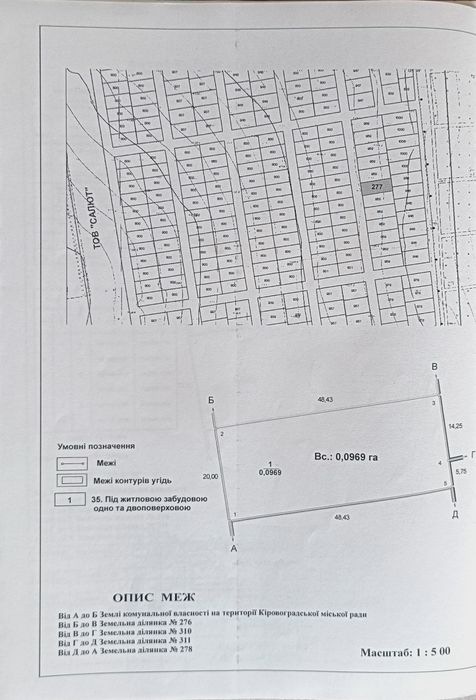 Продам участок 10 соток под строительство, Кропивницкий Лелековка