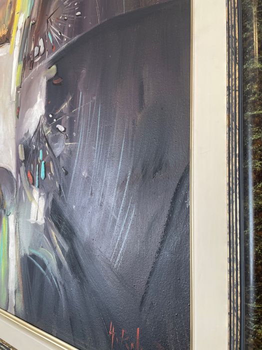 Quadro de Hilário Roberto a óleo (abstrato)