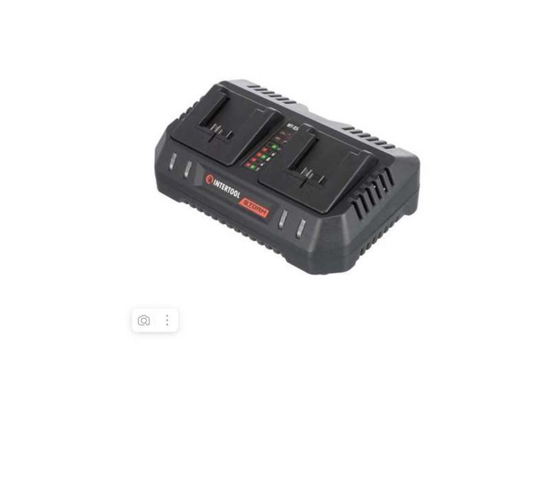Зарядка   Li-ion 20 В, струм заряду 4,0+4,0 А, 2 INTERTOOL WT-0346