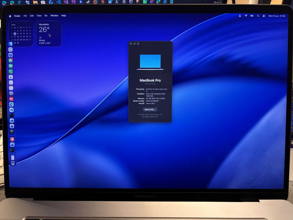 MacBook Pro 16” (2019) | Intel Core i7 6-Core | 32GB RAM | 500GB SSD | Inclui Magic Mouse