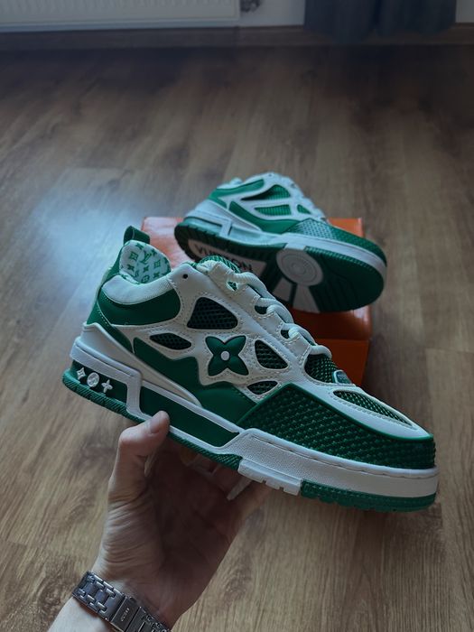 Buty zielono biale