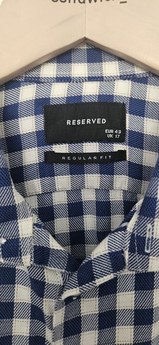 Reserved koszula w kratę z długim rękawem r. 43 regular fif