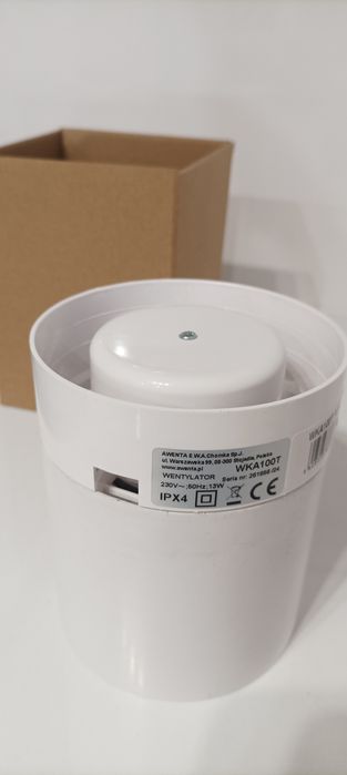 Wentylator kanałowy z kostką przyłączeniową ,fi 100