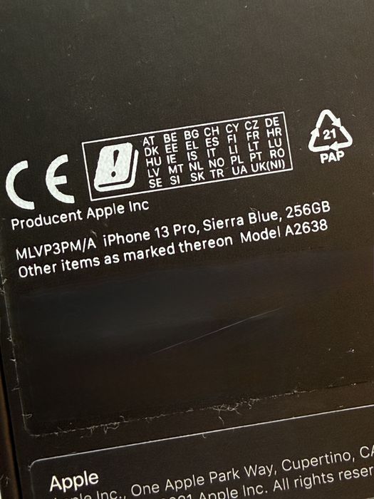 Iphone 13 Pro 256 GB telefon i kabel apple