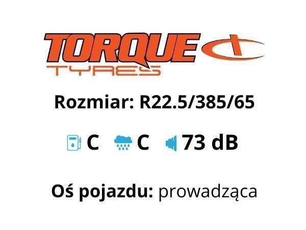 385/65R22.5 Opona ciężarowa Torque TQ-R1S Mocna 164K  Prowadząca