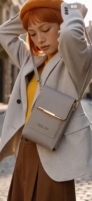 Bolsa telemóvel touch transversal unisex nova porta cartões