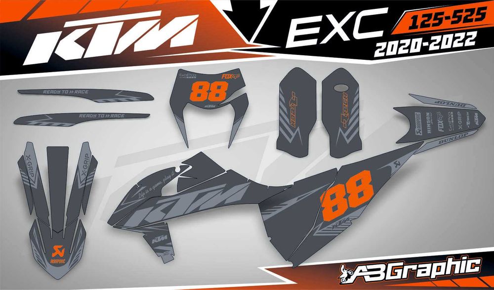Наклейки KTM SX SXF EXC SMC SMR Кросс 50 65 85 125 250 300 350 450 690