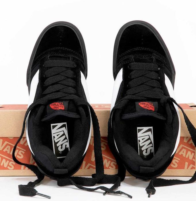 Женские / мужские кеды Vans KNU Skool Black White кроссовки ванс кеди