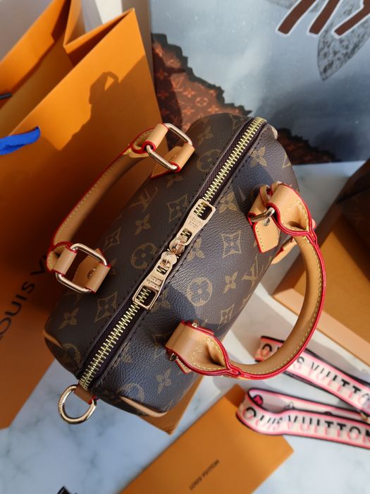 Сумка жіноча спиди Louis Vuitton Speedy 20 луі вітон коричнева шкіряна