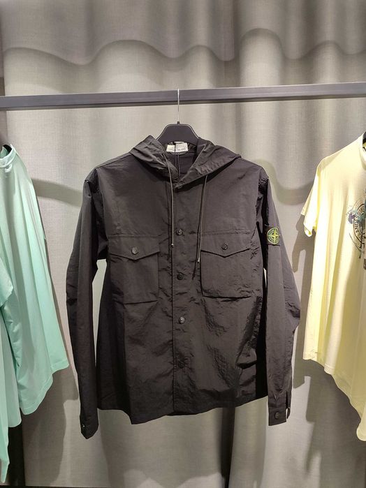 Куртка STONE ISLAND 12408 Hooded Overshirt Black SI0107-BK