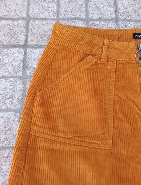 Saia laranja Nova 100% algodão com fecho