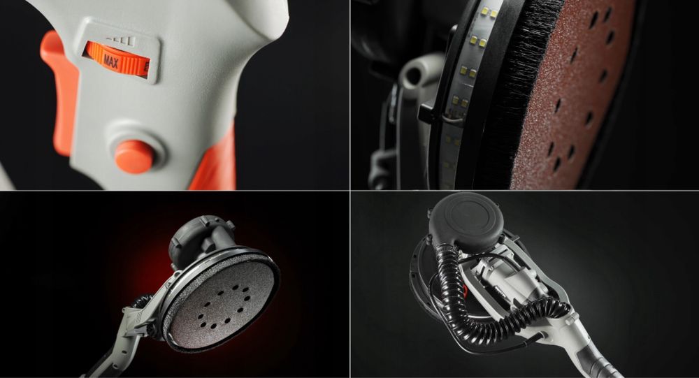 Szlifierka Żyrafa do Gipsu Gładzi Tynku Ścian 2000 W Torba Akcesoria