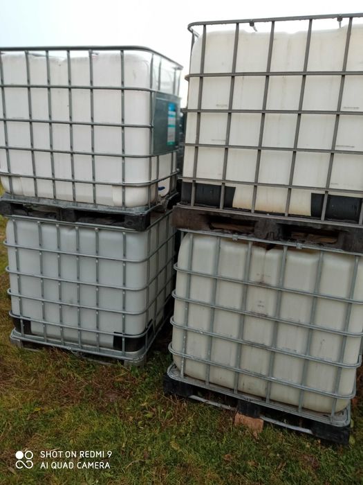 Zbiorniki, Mauzery, Pojemniki,Beczki 1000 l oraz 600 l