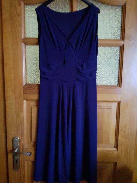 Sukienka ciemny fiolet sliwka XL piękna