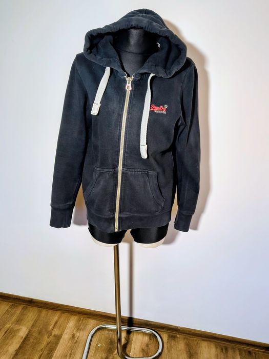 Rozpinana bluza damska z kapturem granatowa Superdry r. L