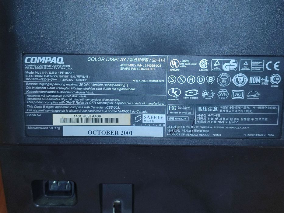 Monitor CRT Compaq P720