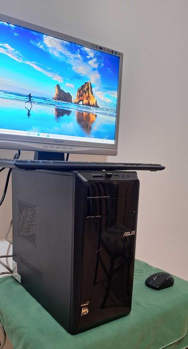 ASUS komputer PC AMD A8-6500 monitor zestaw