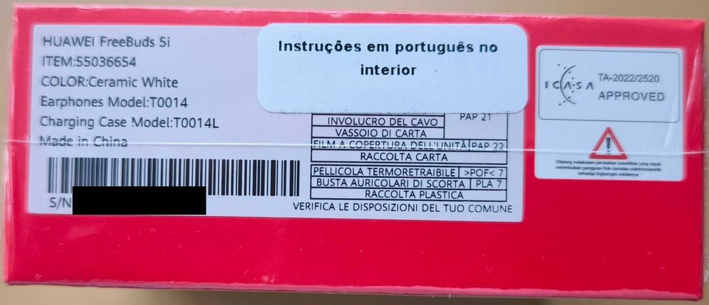 HUAWEI FreeBuds 5i (NOVOS)